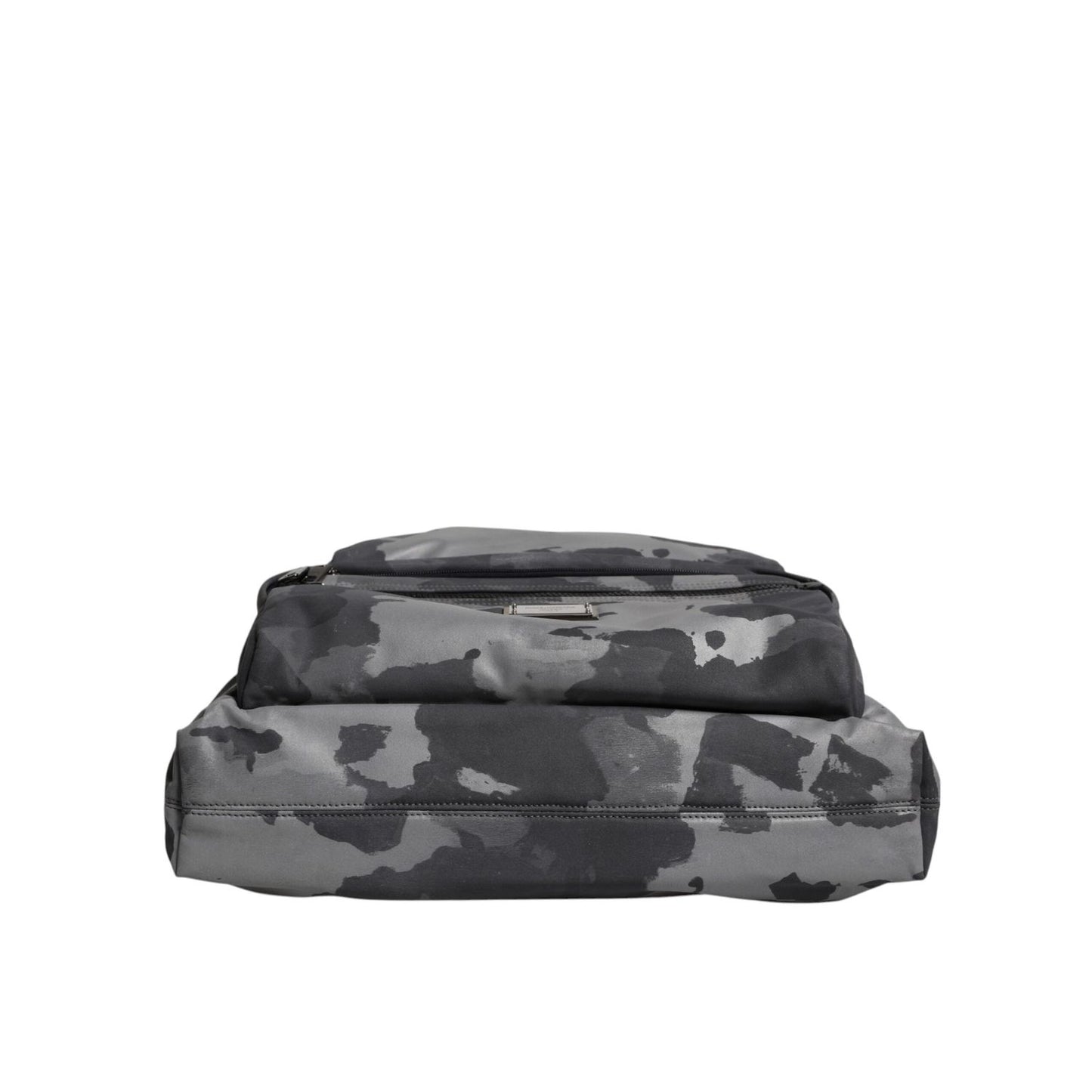 Dolce & Gabbana Gray Camo Cotton Multiple Compartments Tote Bag BAG4352