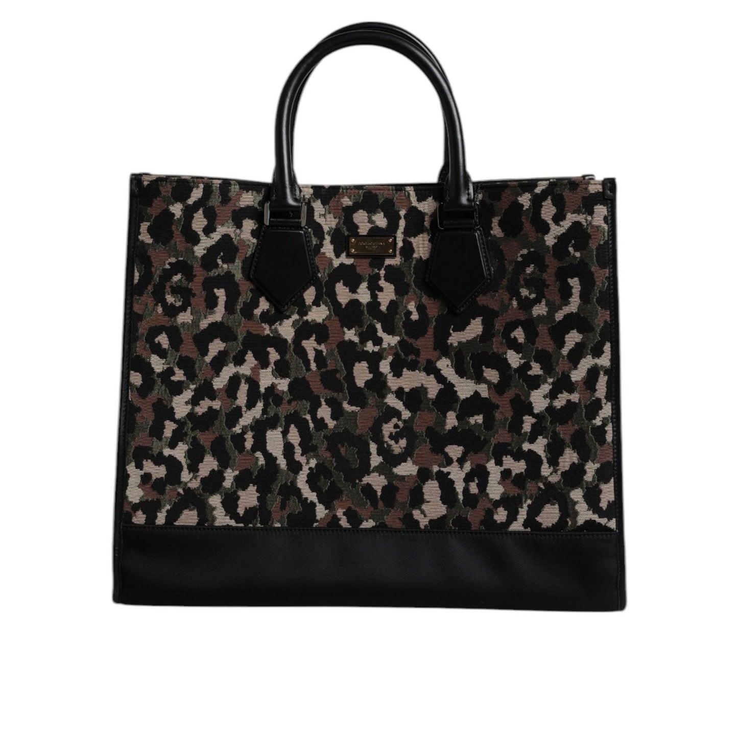 Dolce & Gabbana Multicolor Leopard Shopping Tote Shoulder Bag