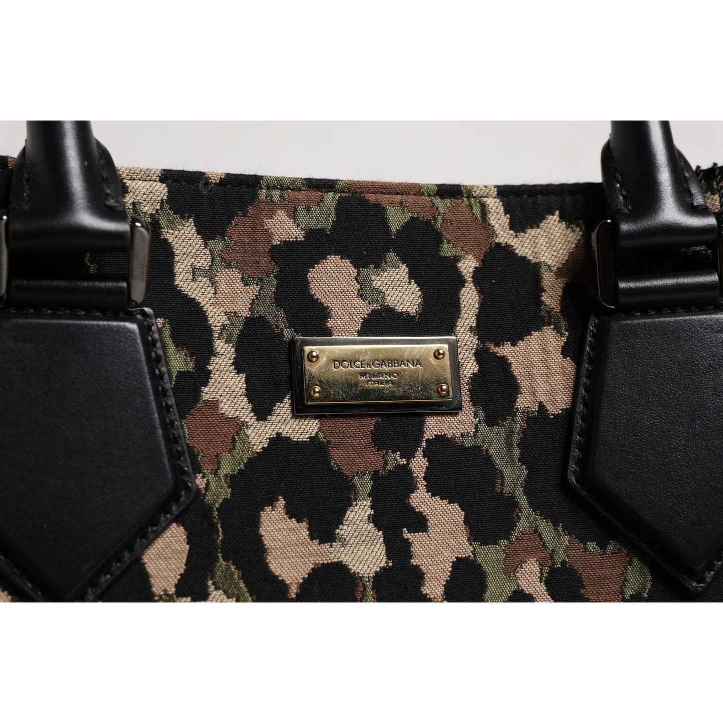 Dolce & Gabbana Multicolor Leopard Shopping Tote Shoulder Bag