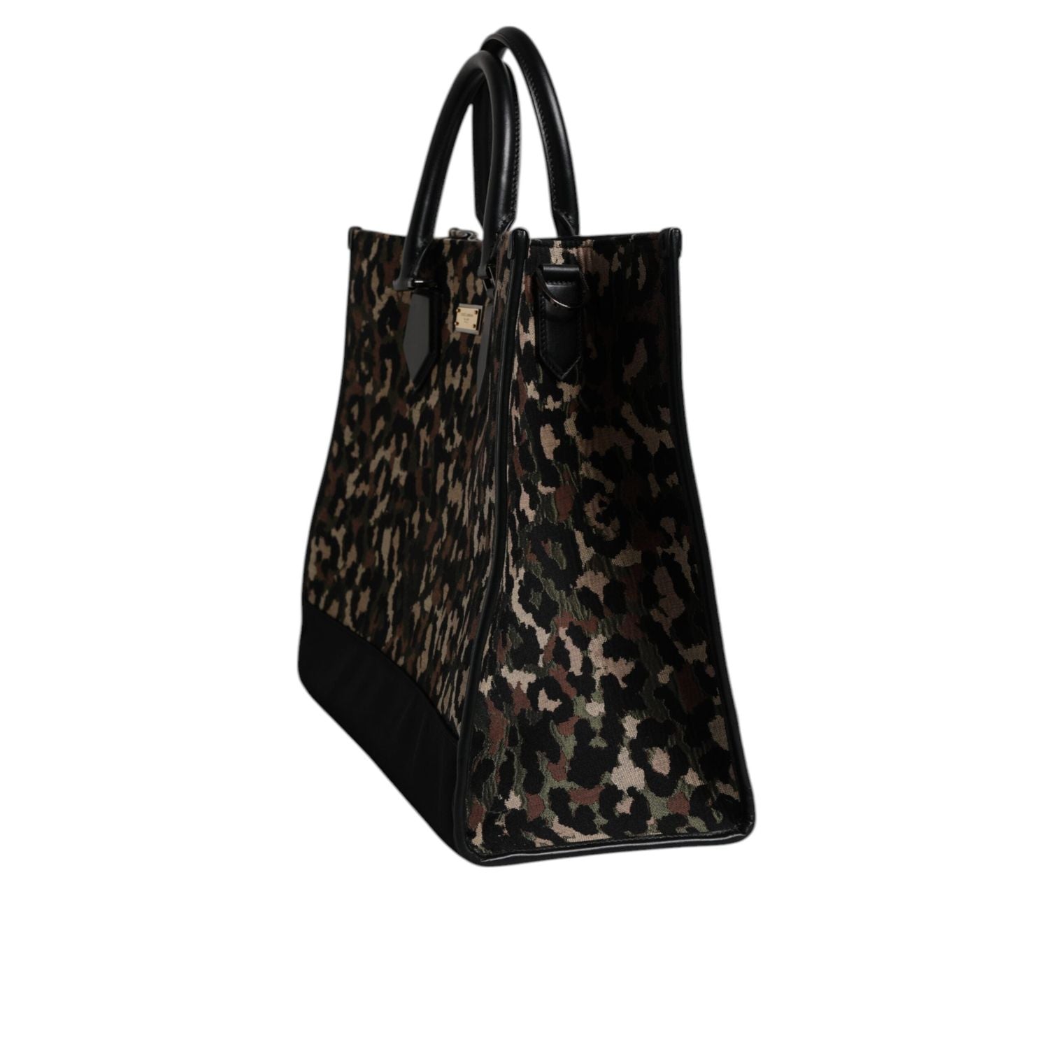 Dolce & Gabbana Multicolor Leopard Shopping Tote Shoulder Bag