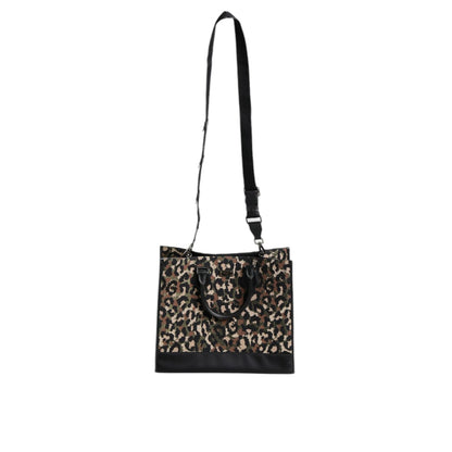 Dolce & Gabbana Multicolor Leopard Shopping Tote Shoulder Bag
