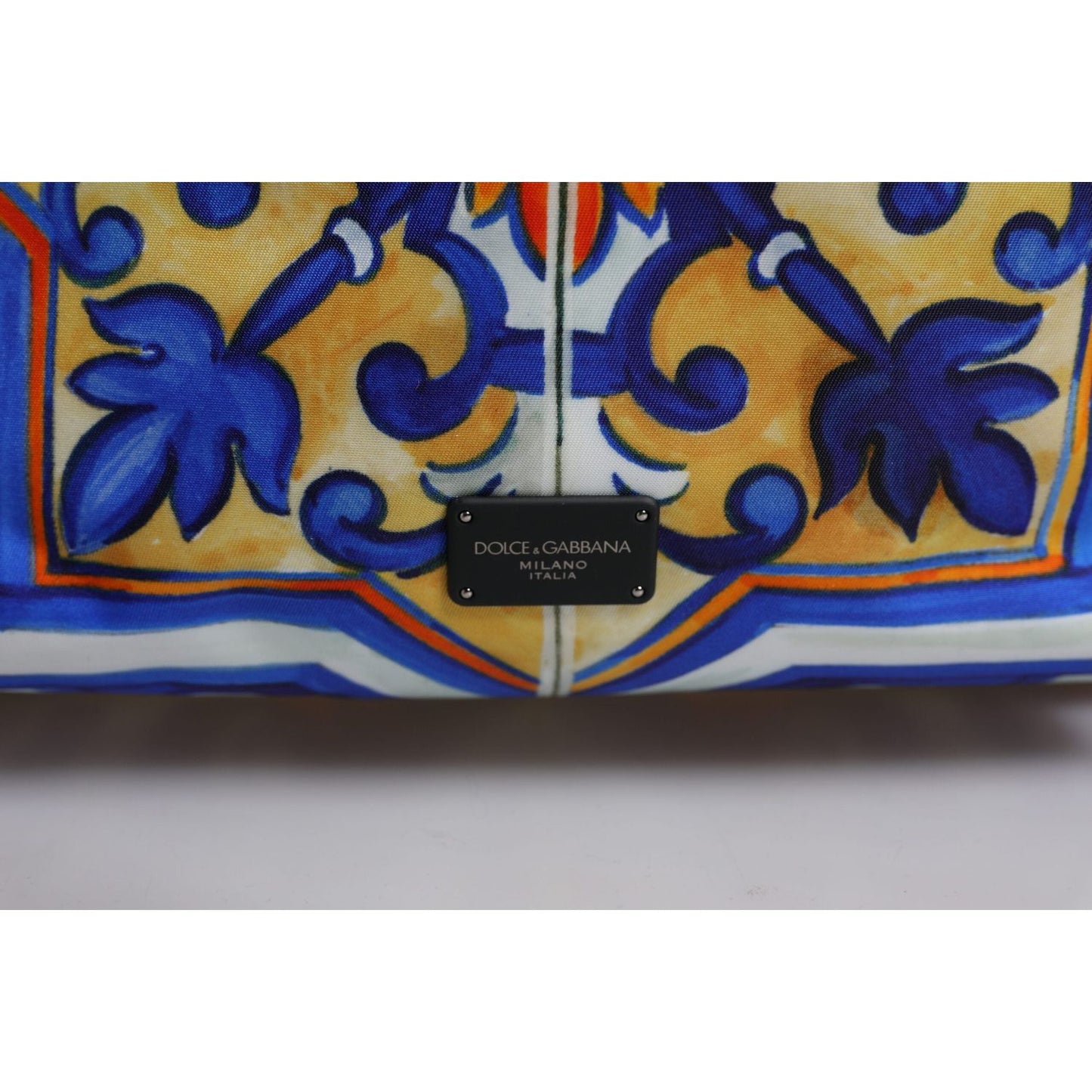 Dolce & Gabbana Multicolor Majolica Print Nylon Travel Backpack Bag BAG4380