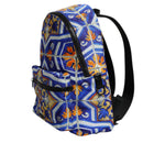 Dolce & Gabbana Multicolor Majolica Print Nylon Travel Backpack Bag BAG4380