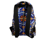 Dolce & Gabbana Multicolor Majolica Print Nylon Travel Backpack Bag BAG4380