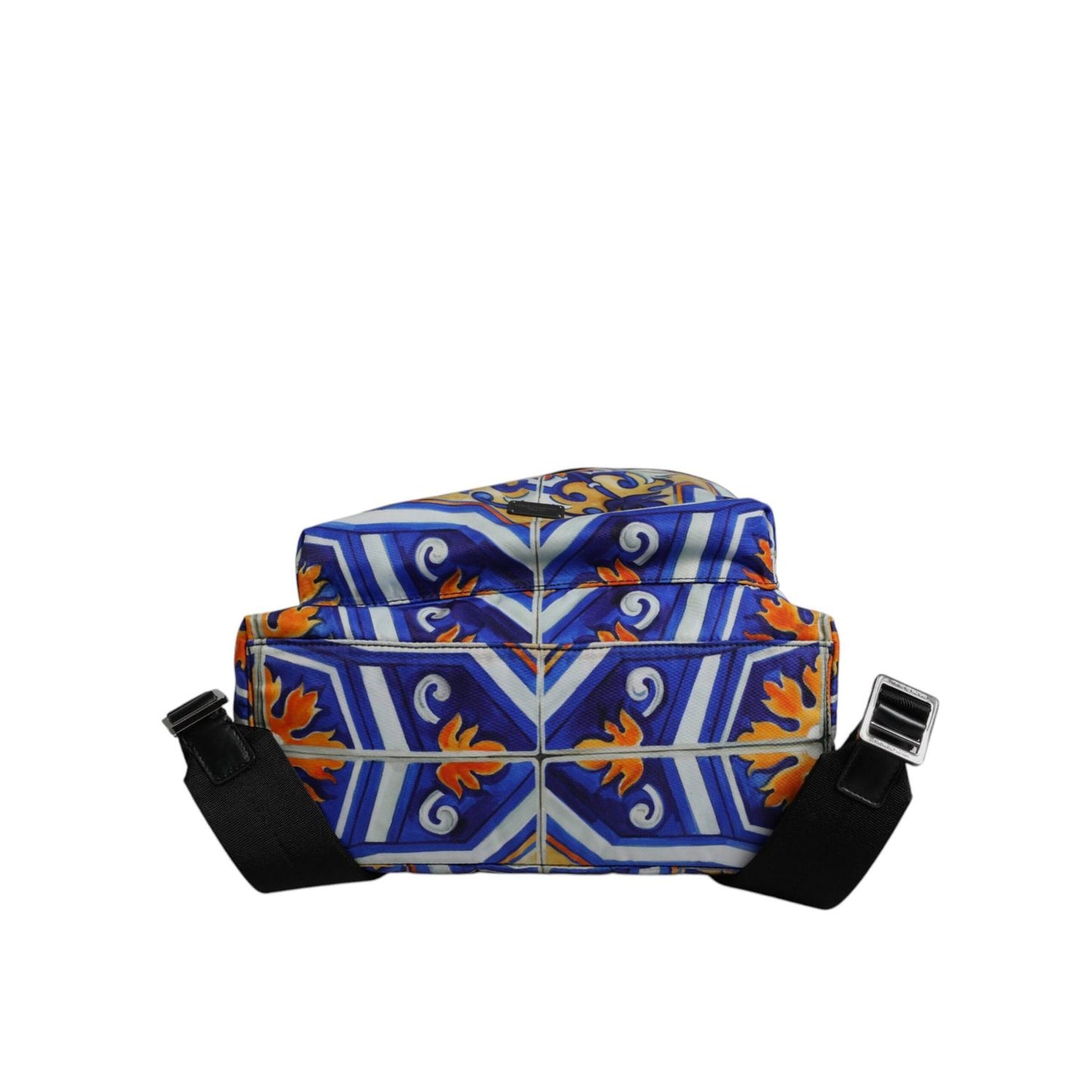 Dolce & Gabbana Multicolor Majolica Print Nylon Travel Backpack Bag BAG4380
