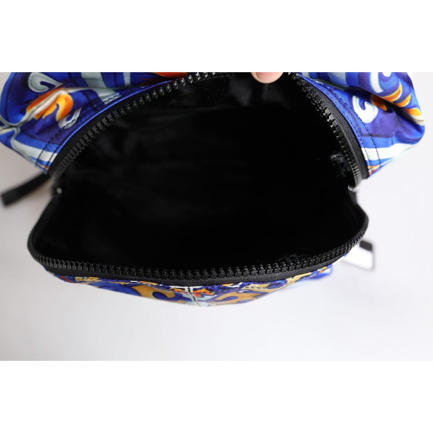Dolce & Gabbana Multicolor Majolica Print Nylon Travel Backpack Bag BAG4380