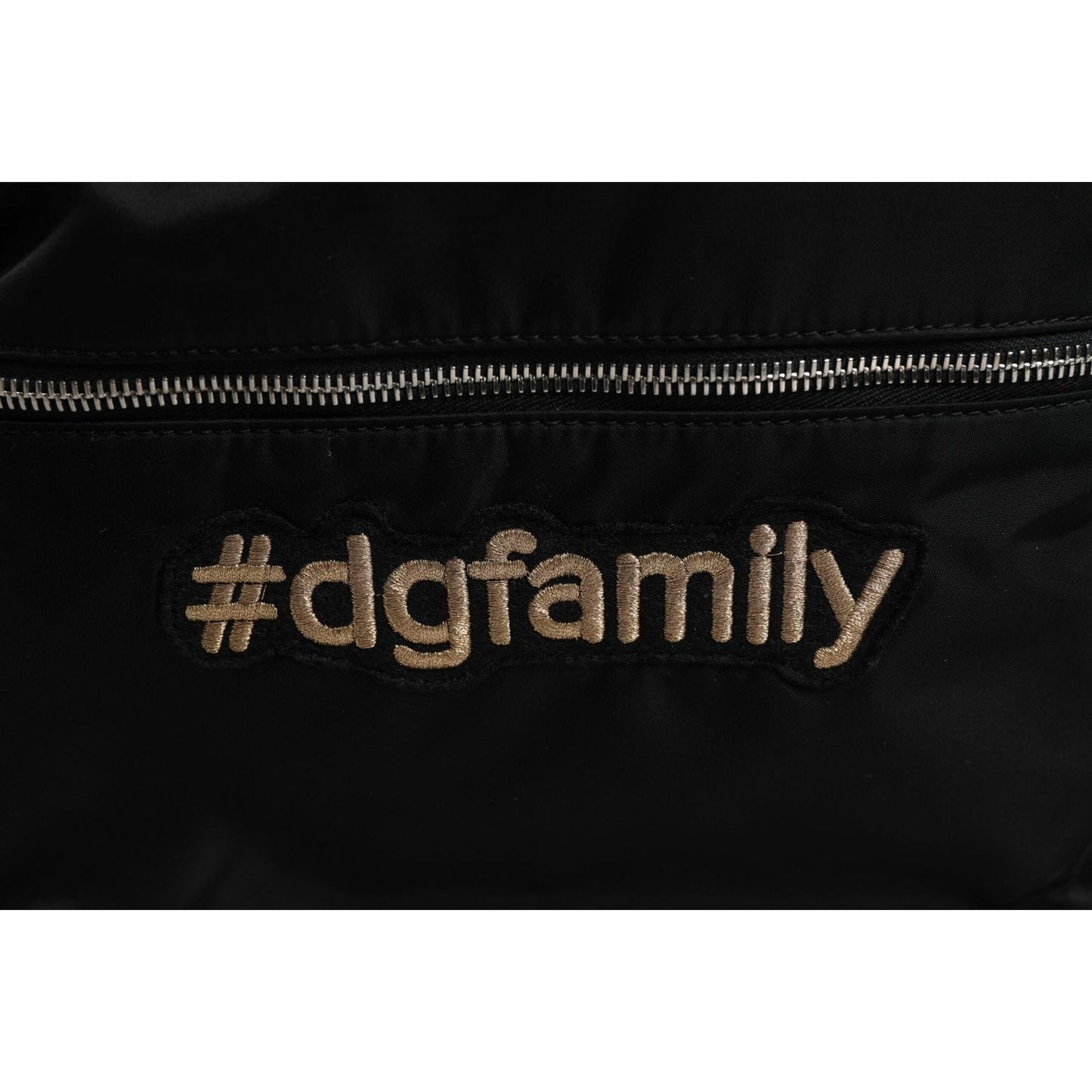 Dolce & Gabbana Black Nylon #DGFAMILY Embellished Backpack VULCANO Bag BAG4381
