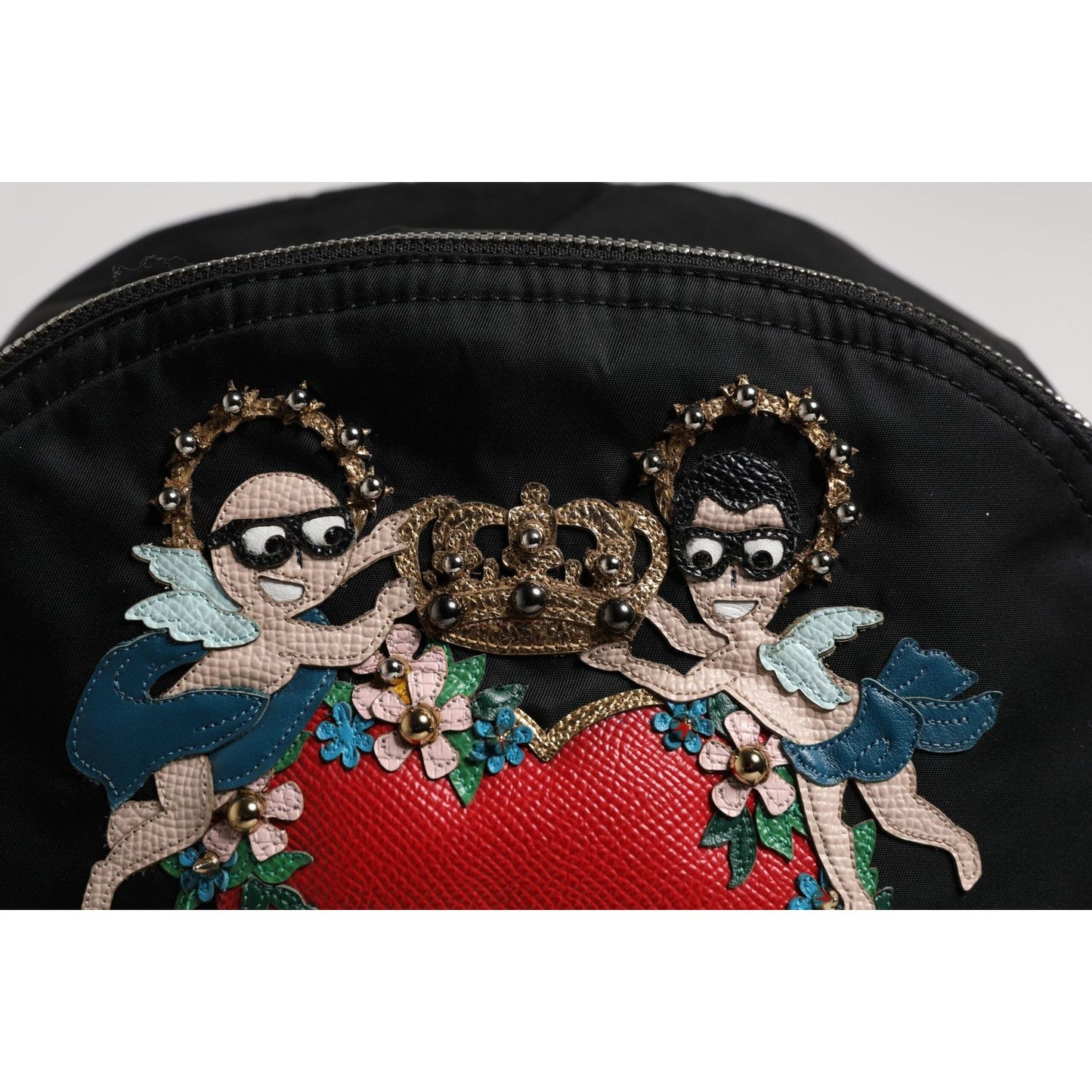 Dolce & Gabbana Black Nylon #DGFAMILY Embellished Backpack VULCANO Bag BAG4381