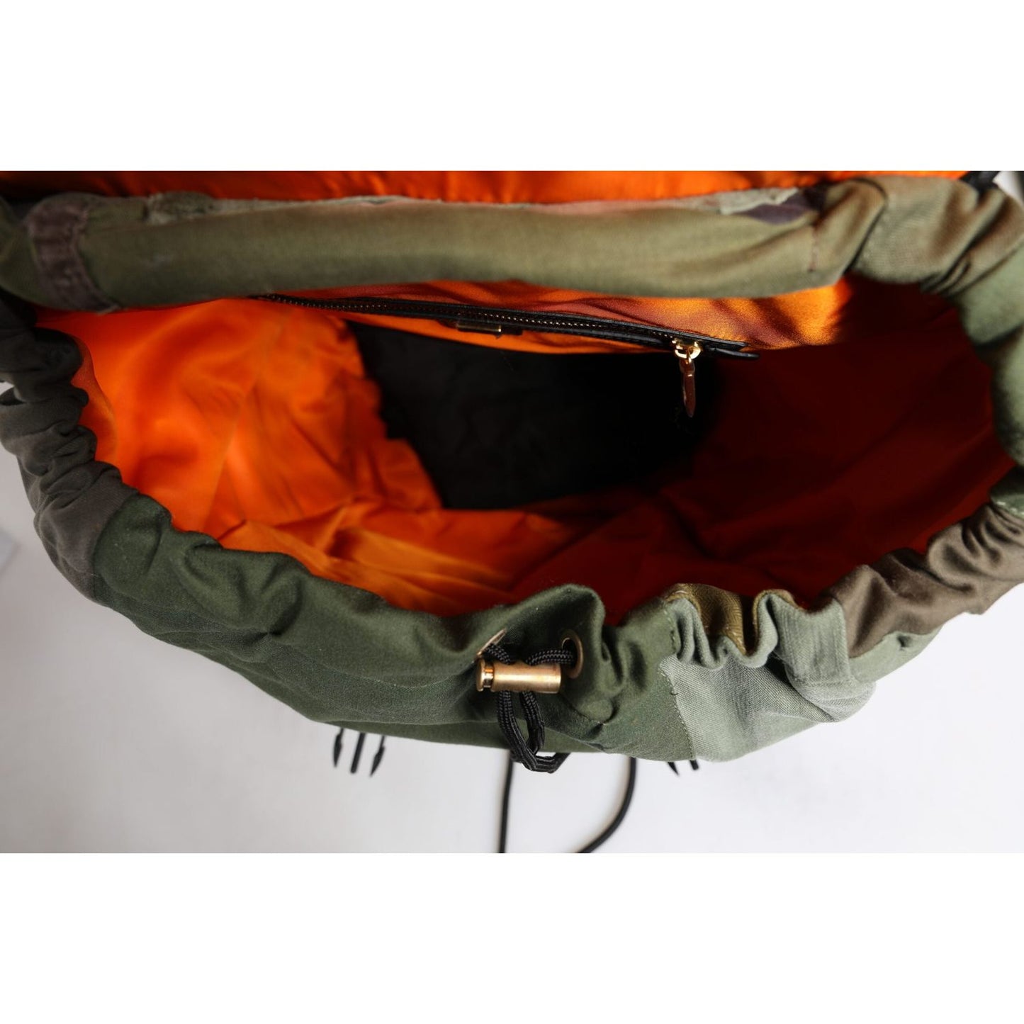 Dolce & Gabbana Military Green Patchwork Travel Backpack Bag