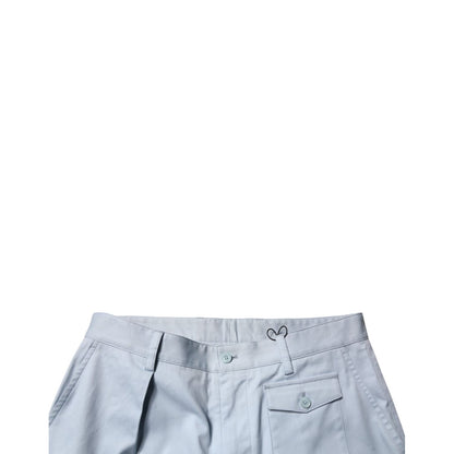 Dolce & Gabbana Light Blue Cotton Cargo Tapered Pants