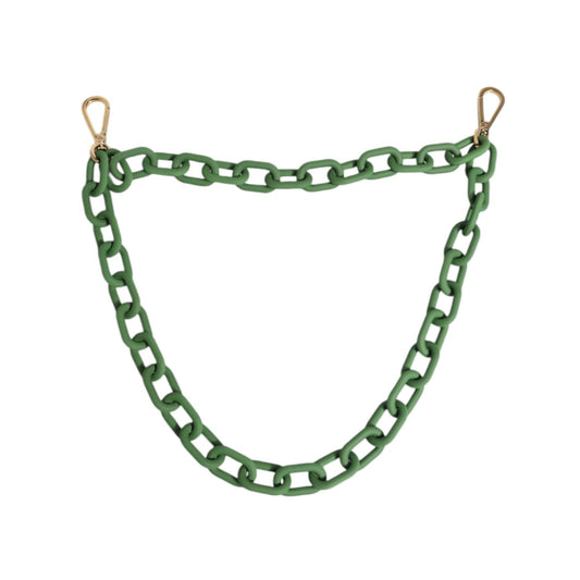 Dolce & Gabbana Green Plexy Acrylic Chunky Gold Hardware Wallet Chain SMY10645