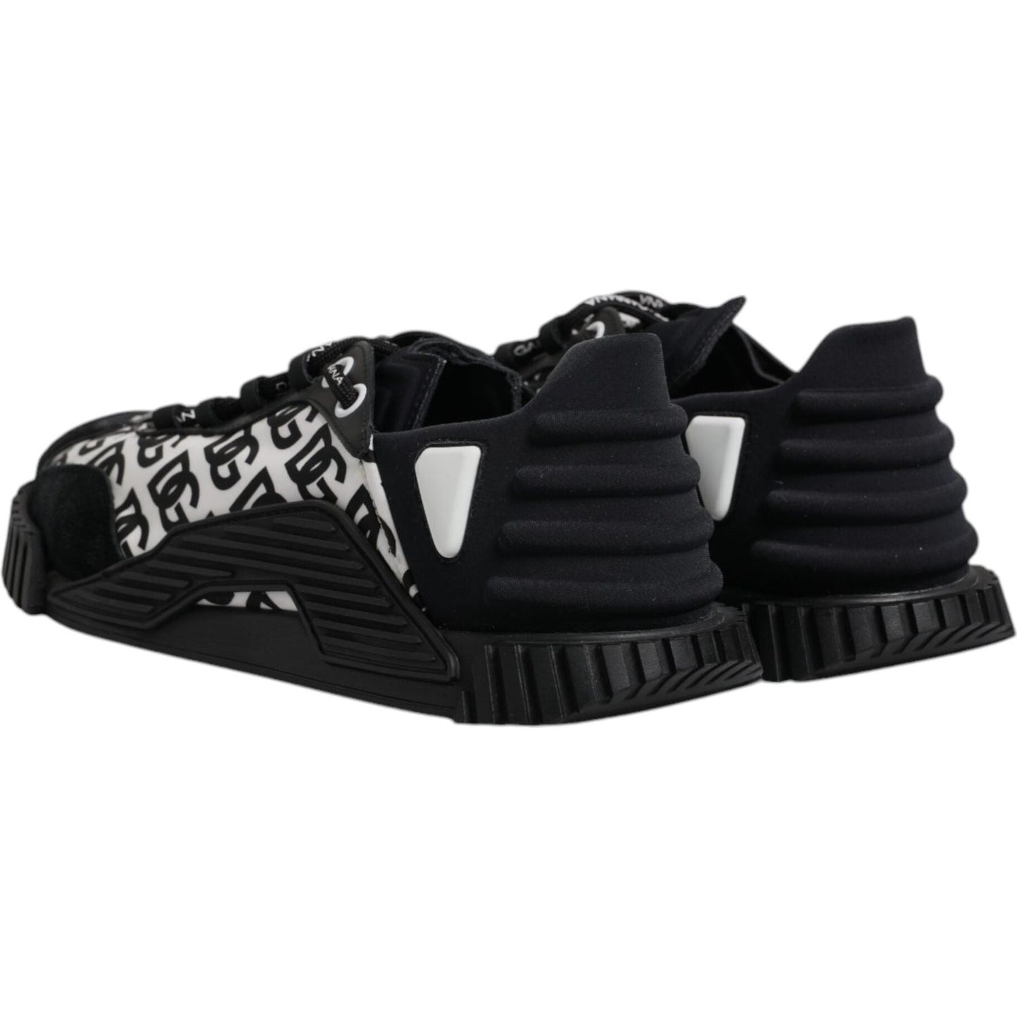 Dolce & Gabbana Black Logo Lace Up Low Top NS1 Sneakers Shoes