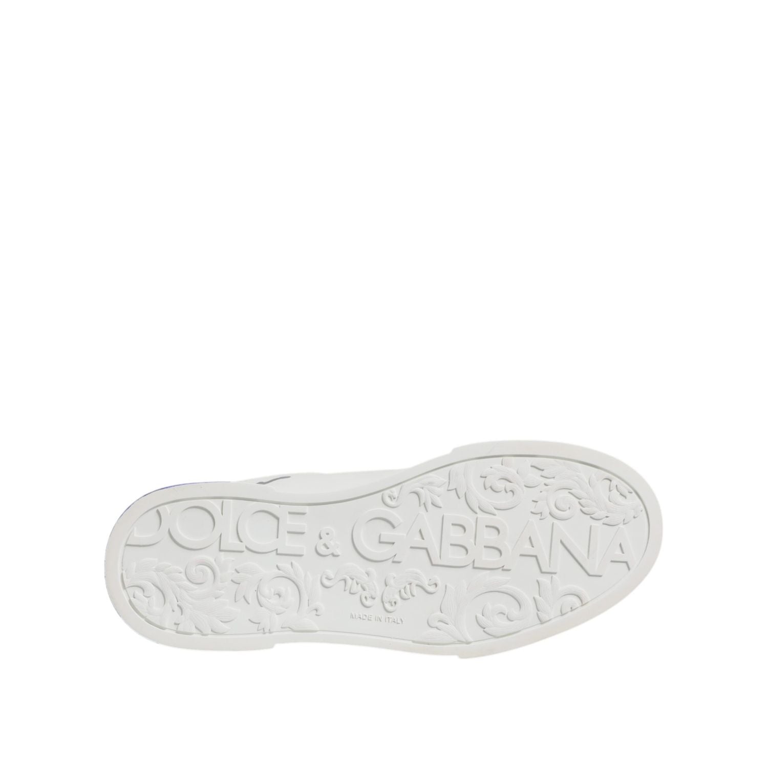 Dolce & Gabbana White Blue Crown Low Top Men Sneakers Shoes