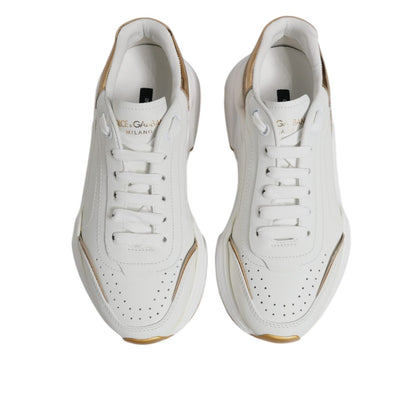 Dolce & Gabbana White Gold Daymaster Low Top Sneakers Shoes