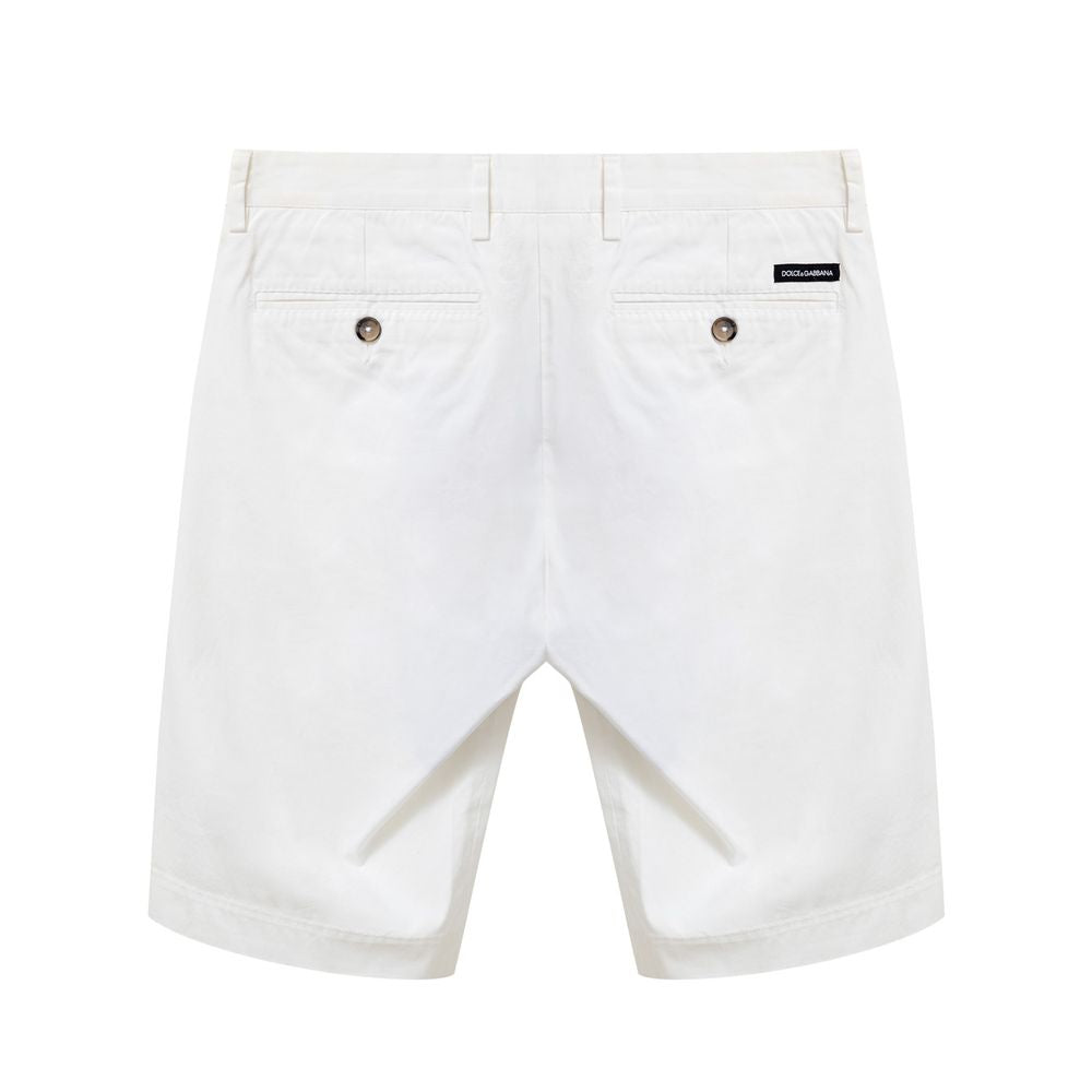 Dolce & Gabbana White Cotton Bermuda
