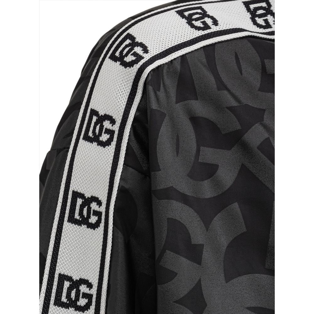 Dolce & Gabbana Black Polyester Jackets & Coat