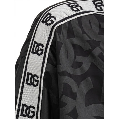 Dolce & Gabbana Black Polyester Jackets & Coat