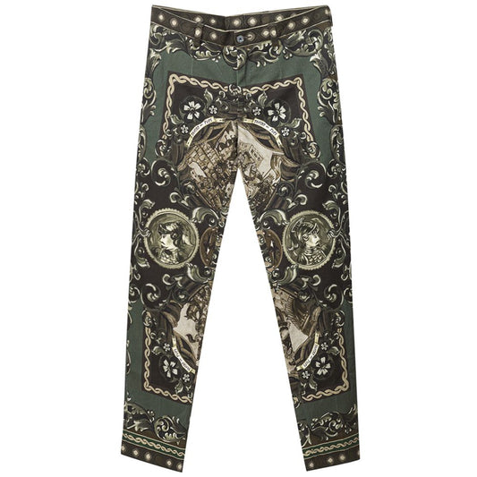 Dolce & Gabbana Dolce & Gabbana Green Cotton Jeans & Pant DO-5675674-IT44|L 1728,67397976224,Clothing,Dolce & Gabbana,Green,IT44|L,Jeans & Pants - Women - Clothing,New with tags,Women,Women - Clothing