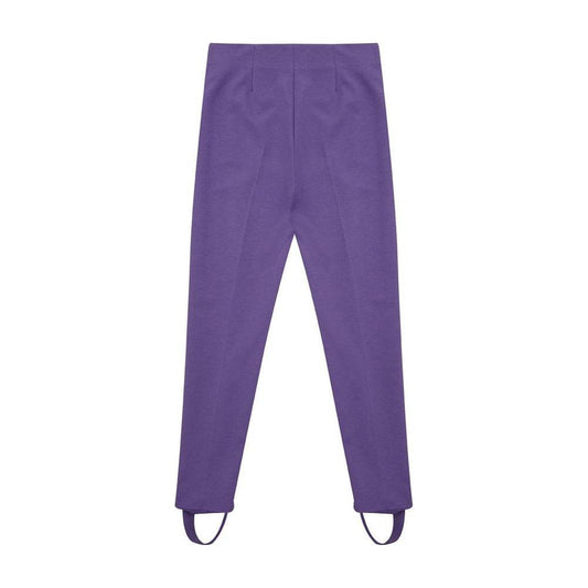Lardini Elegant Purple Viscose Pants Lardini Dark Slate Blue