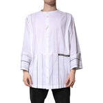 Dolce & Gabbana White Cotton Button Down Long Sleeves Shirt TSH878493-45