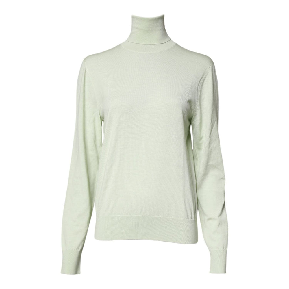 Dolce & Gabbana Light Green Wool Turtleneck Pullover Sweater TSH87150-44