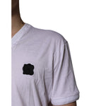 Dolce & Gabbana White Cotton Logo Patch V-neck Tee T-shirt TSH85127-52