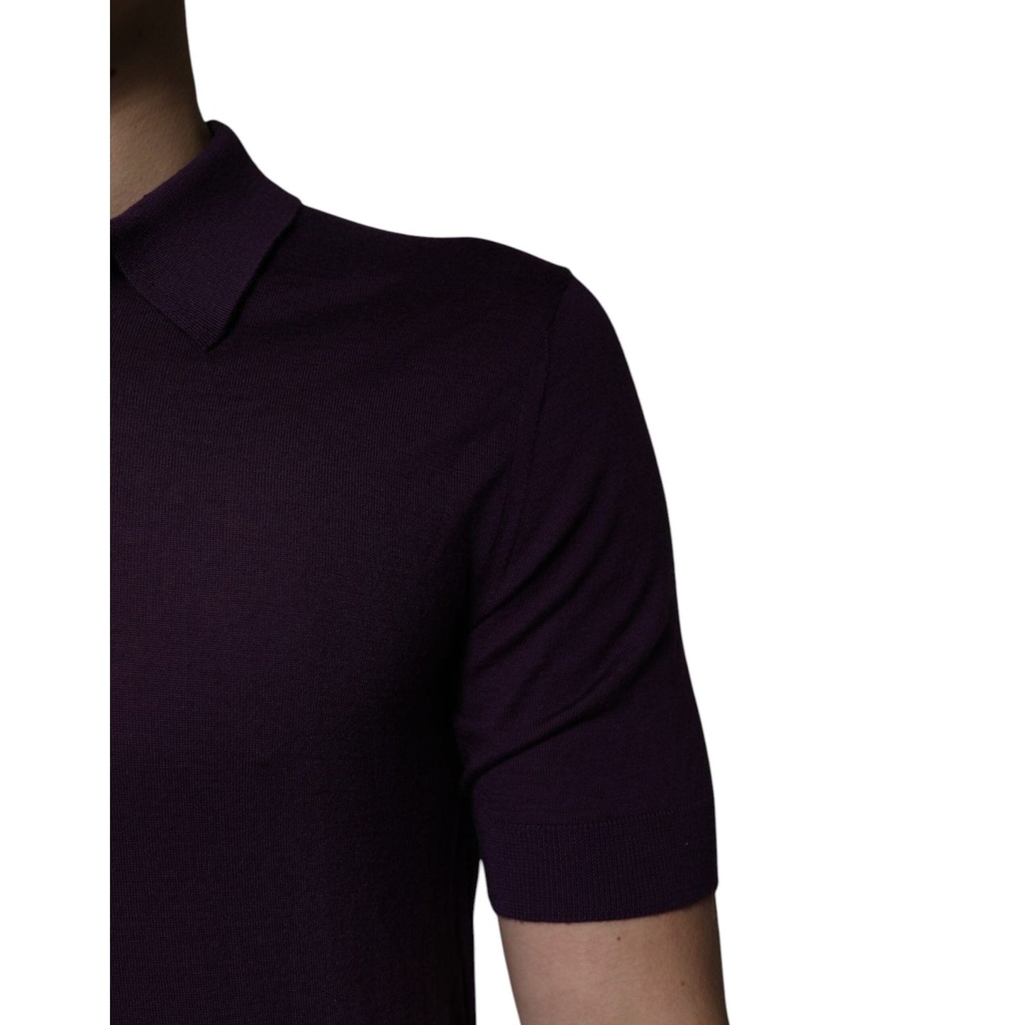 Dolce & Gabbana Violet Cashmere Collared Polo T-shirt TSH86462-46
