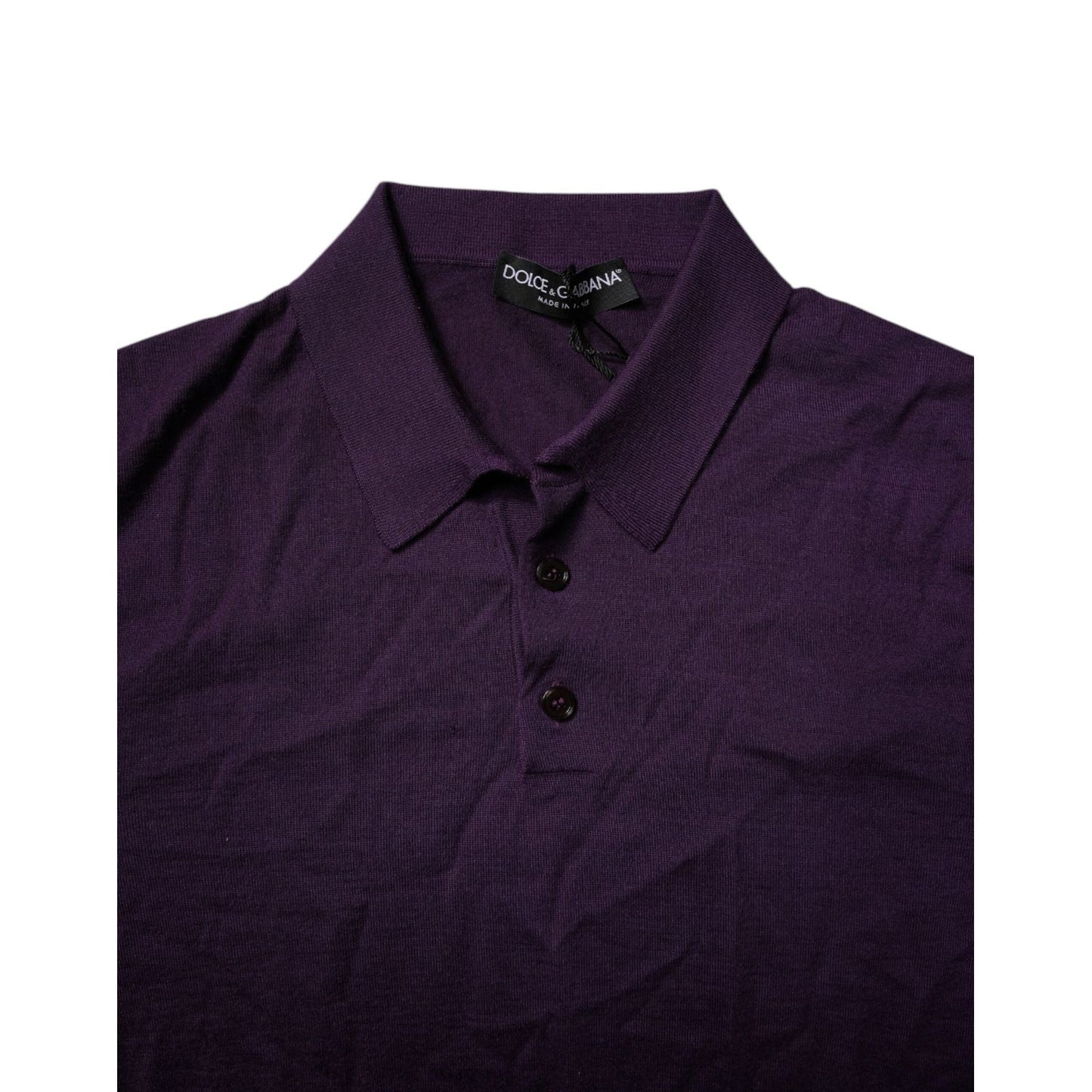 Dolce & Gabbana Violet Cashmere Collared Polo T-shirt TSH86462-46