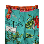 Dolce & Gabbana Green Silk Printed Straight Pants PAN76262-40
