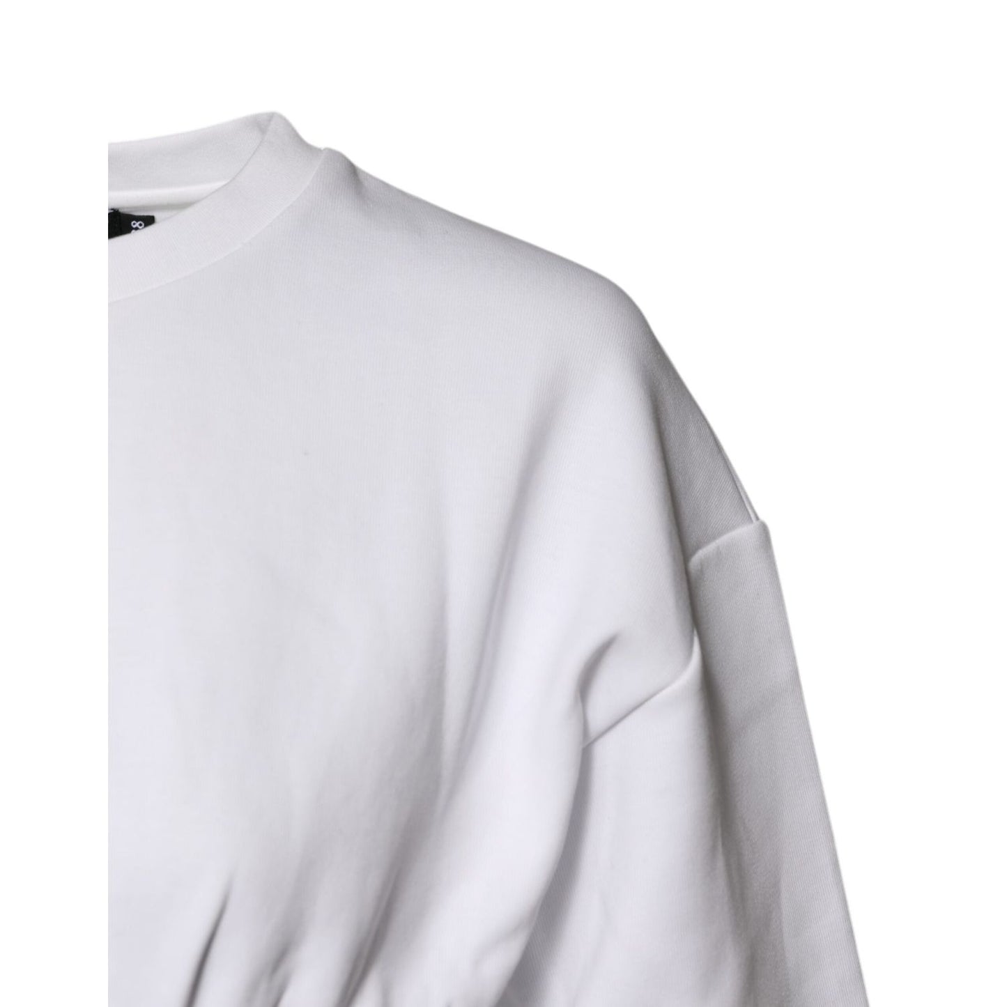 Dolce & Gabbana White Cotton Blend 3/4 Sleeves Blouse Top TSH87024-38
