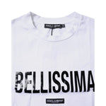 Dolce & Gabbana White Bellissima Cotton Crew Neck T-shirt TSH87039-38