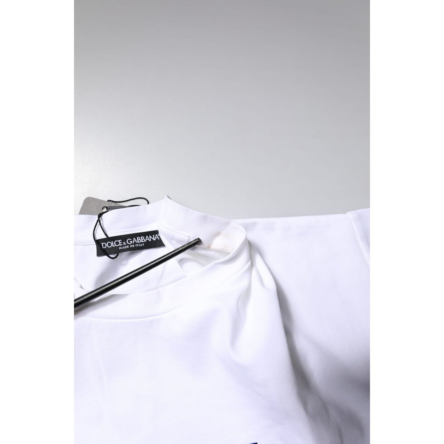 Dolce & Gabbana White Bellissima Cotton Crew Neck T-shirt TSH87168-46