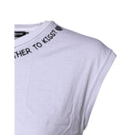 Dolce & Gabbana White Cotton Sleeveless Printed Tank T-shirt TSH87184-38