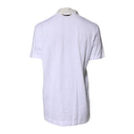 Dolce & Gabbana White Cotton Silk Blend Ascot Collar T-shirt TSH87240-42