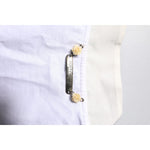 Dolce & Gabbana White Cotton Silk Blend Ascot Collar T-shirt TSH87240-42