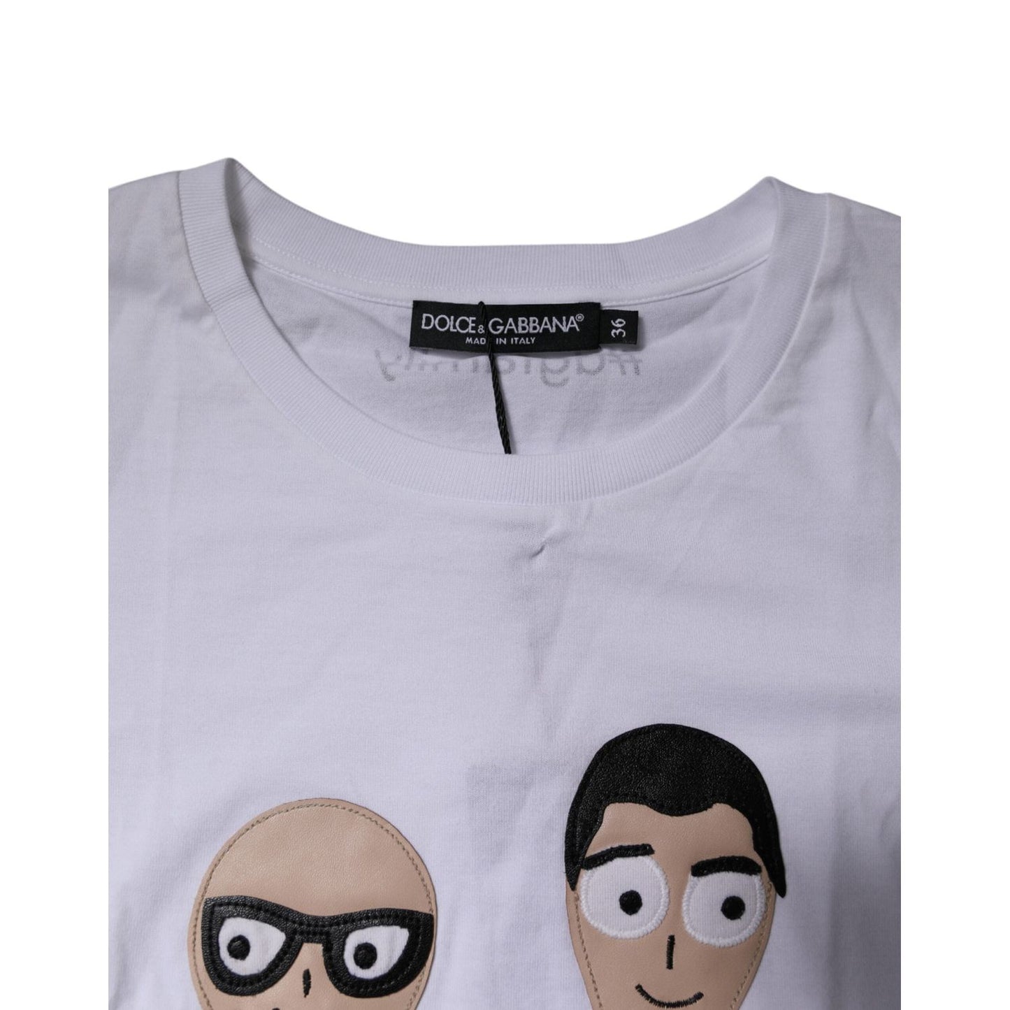 Dolce & Gabbana White #DGFAMILY Embroidery Cotton T-shirt TSH87277-36