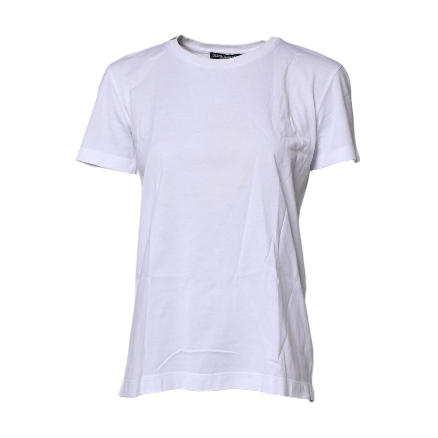 Dolce & Gabbana White Short Sleeves Round Neck Top T-shirt