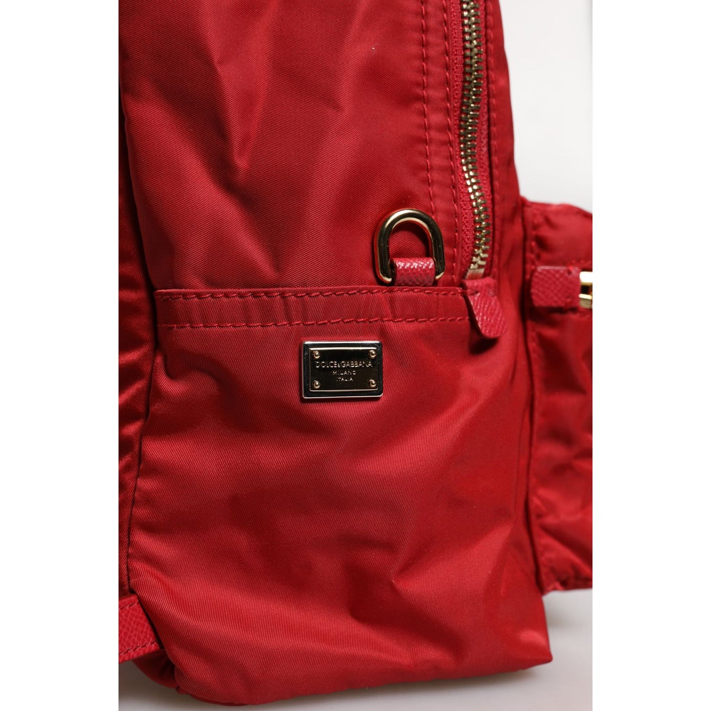 Dolce & Gabbana Red #DGFAMILY VULCANO Embellishment Backpack Bag