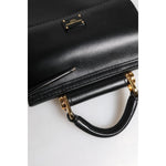 Dolce & Gabbana Black Calfskin Leather Logo Plaque Mini Bag BAG4596