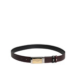 Dolce & Gabbana Black Brown Leather Metal Buckle Reversible Belt BEL9254-90