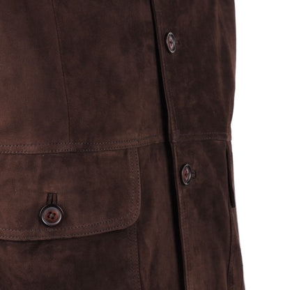 Emilio Romanelli Brown Calfskin Men Bomber Jacket