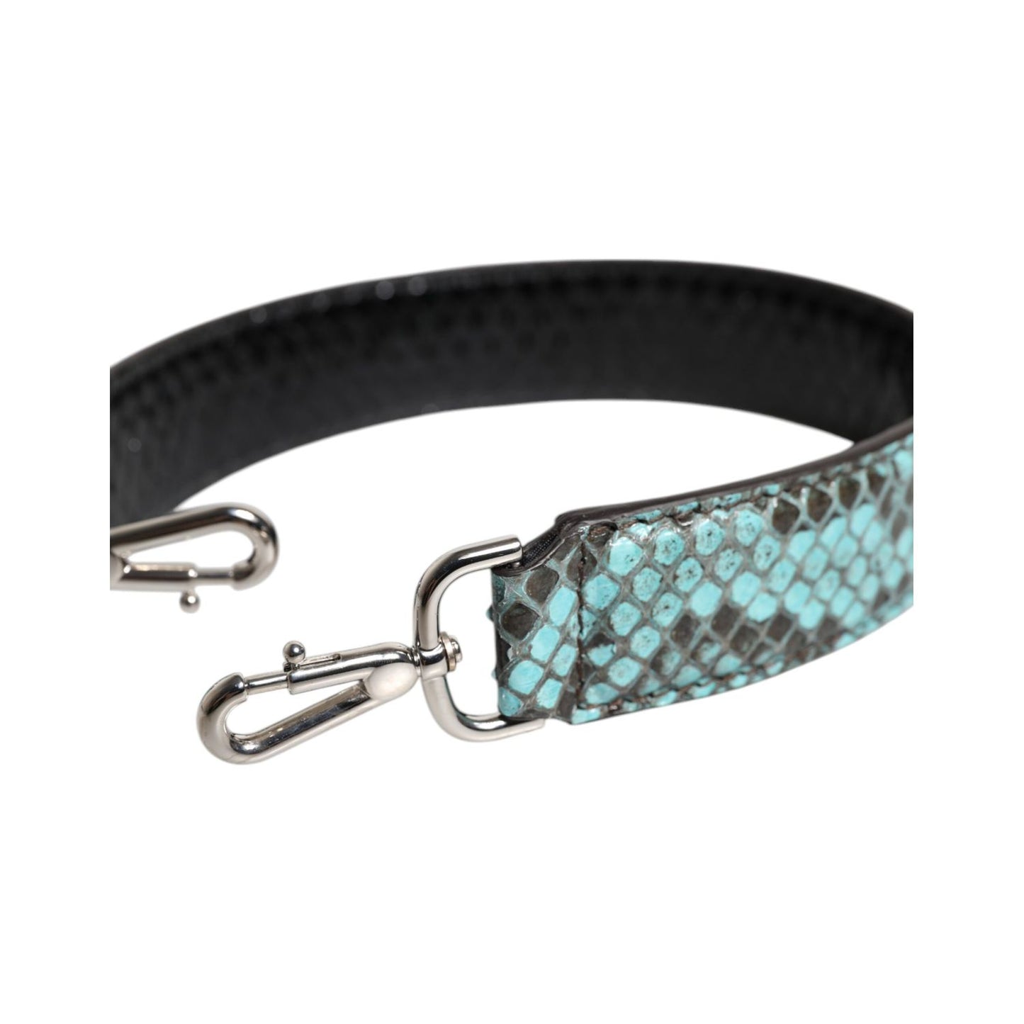 Dolce & Gabbana Black Blue Exotic Leather Bag Shoulder Strap