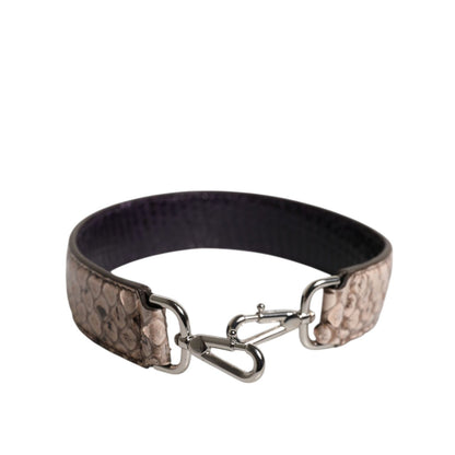 Dolce & Gabbana Black Cream Exotic Leather Bag Shoulder Strap