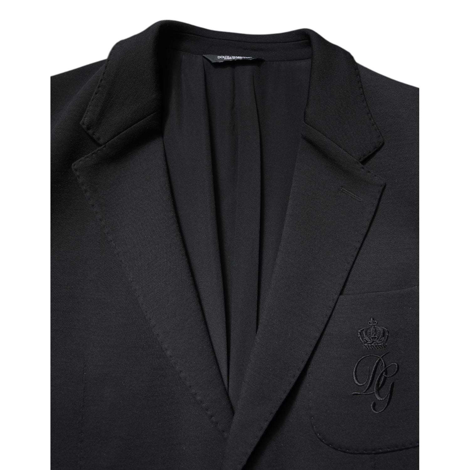 Dolce & Gabbana Black Single Breasted Men Coat Blazer Suit