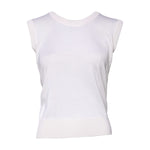 Dolce & Gabbana White Sleeveless Cashmere Round Neck Tank Top TSH87249-38