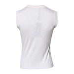 Dolce & Gabbana White Sleeveless Cashmere Round Neck Tank Top TSH87249-38