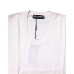 Dolce & Gabbana White Sleeveless Cashmere Round Neck Tank Top TSH87249-38