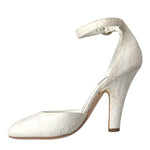 Dolce & Gabbana White Floral Jacquard Mary Janes Heels Pumps Shoes LA10788-38