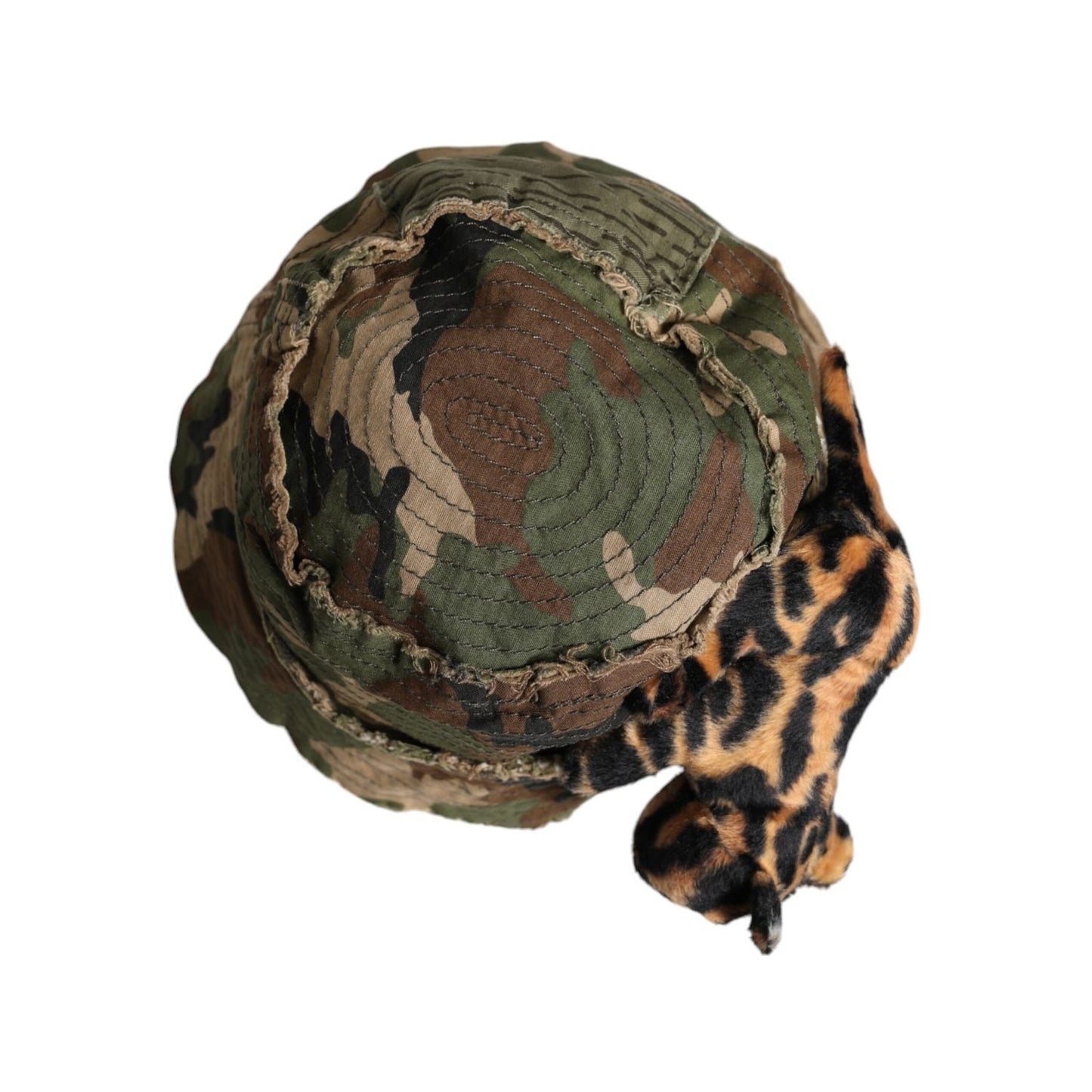 Dolce & Gabbana Multicolor Leopard Embellish Wide Brim Bucket Hat HAT9699-57