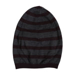 Dolce & Gabbana Gray Striped Wool Knitted Winter Beanie Hat HAT9703